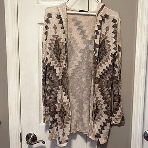 Aztec print cardigan
